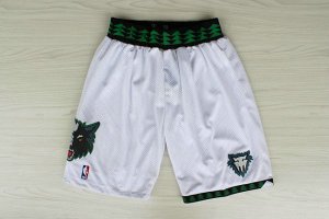 Maillot De Basket Minnesota Timberwolves Retro Engrener Blanc Short
